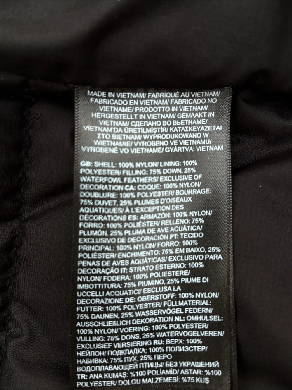 North Face Men’s Minoqua Down Jacket Coat Black S